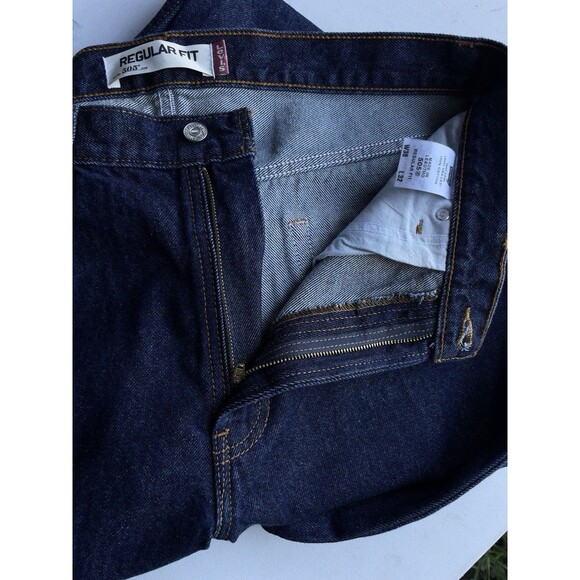 Vintage Y2K Levi’s 505 Regular Fit Straight Leg Men’s W36 L32 Dark Blue Jeans - Picture 7 of 15